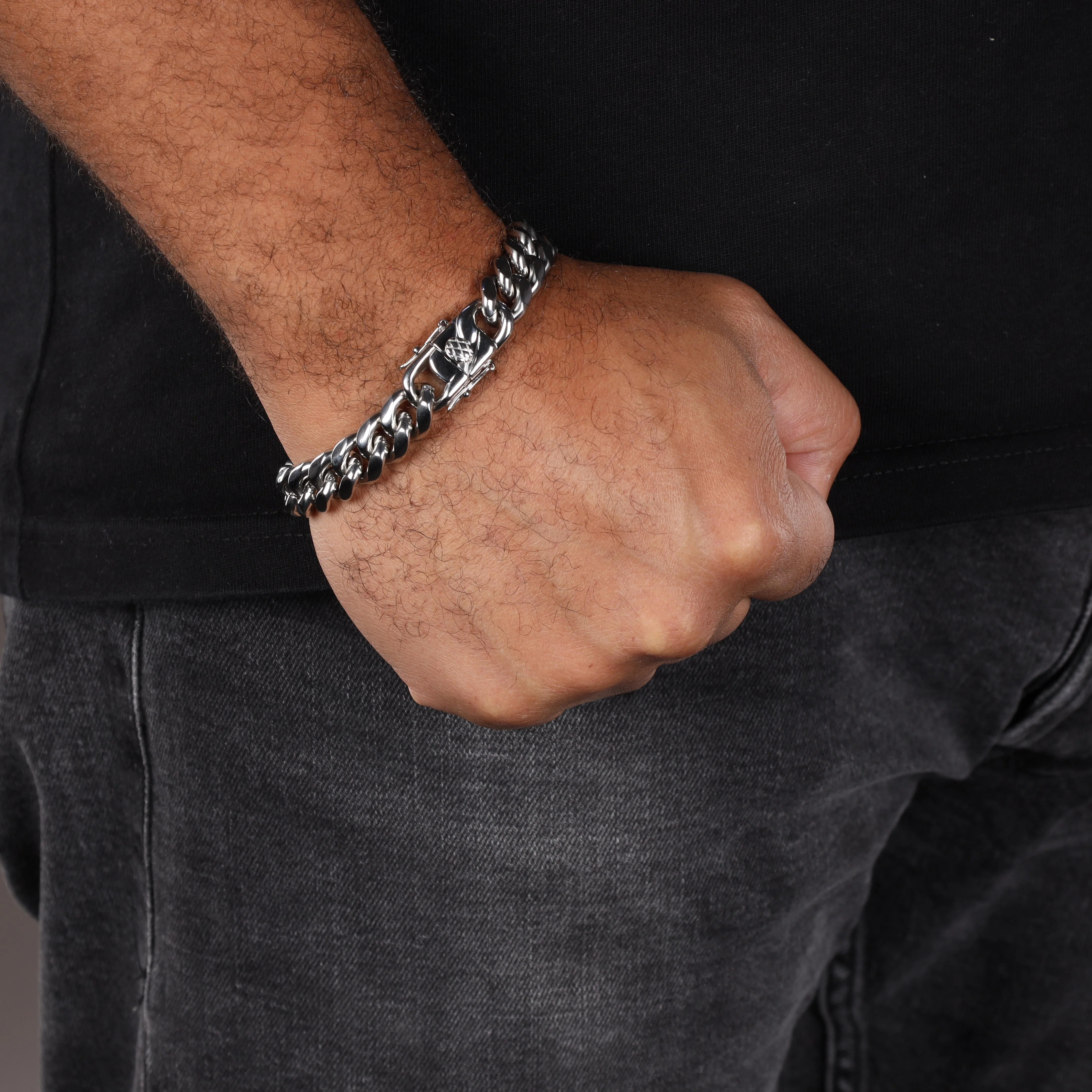 12mm Miami Cuban Link Armband aus Edelstahl Panzerkette - Image 5