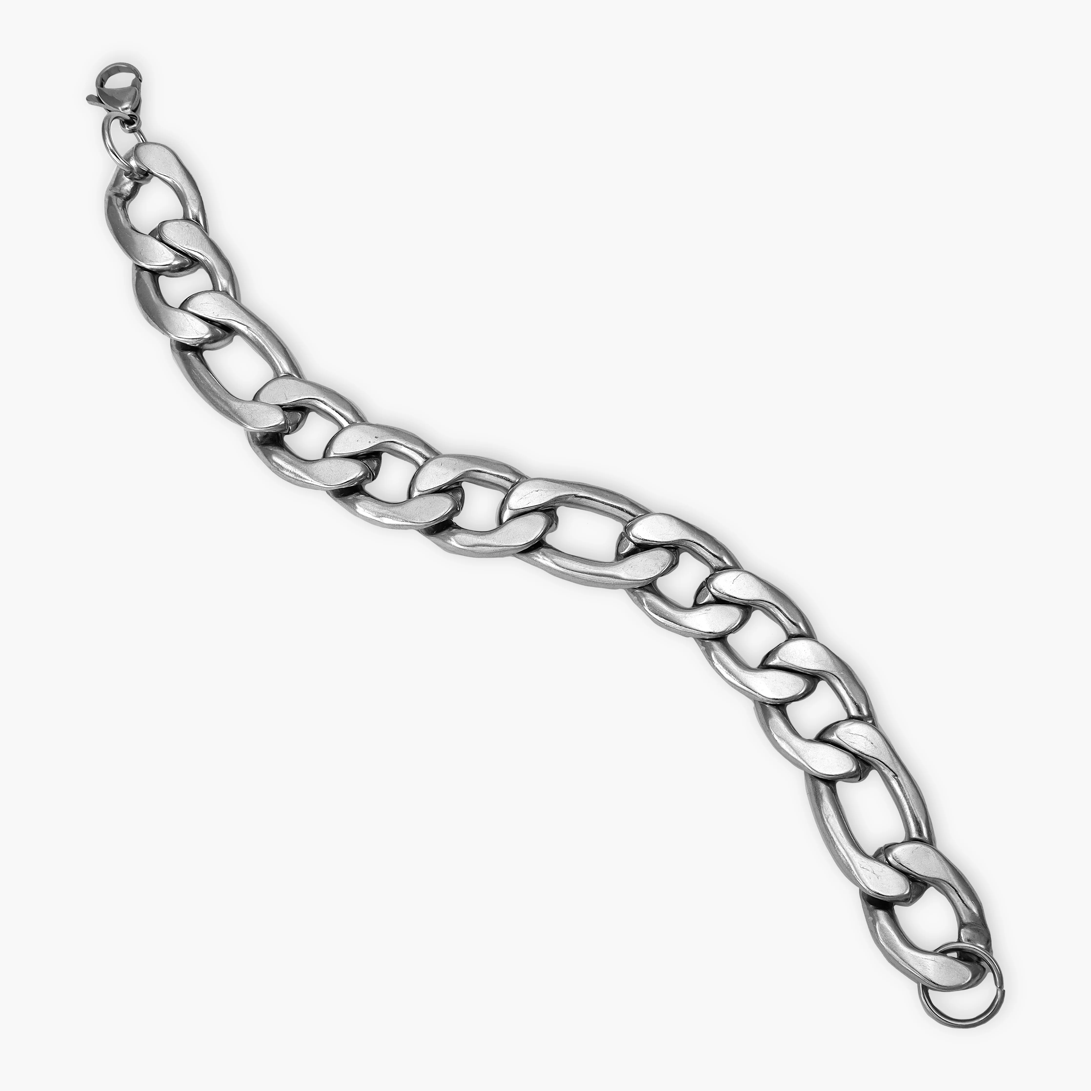 15mm Figarokette Armband 22cm lang aus Edelstahl