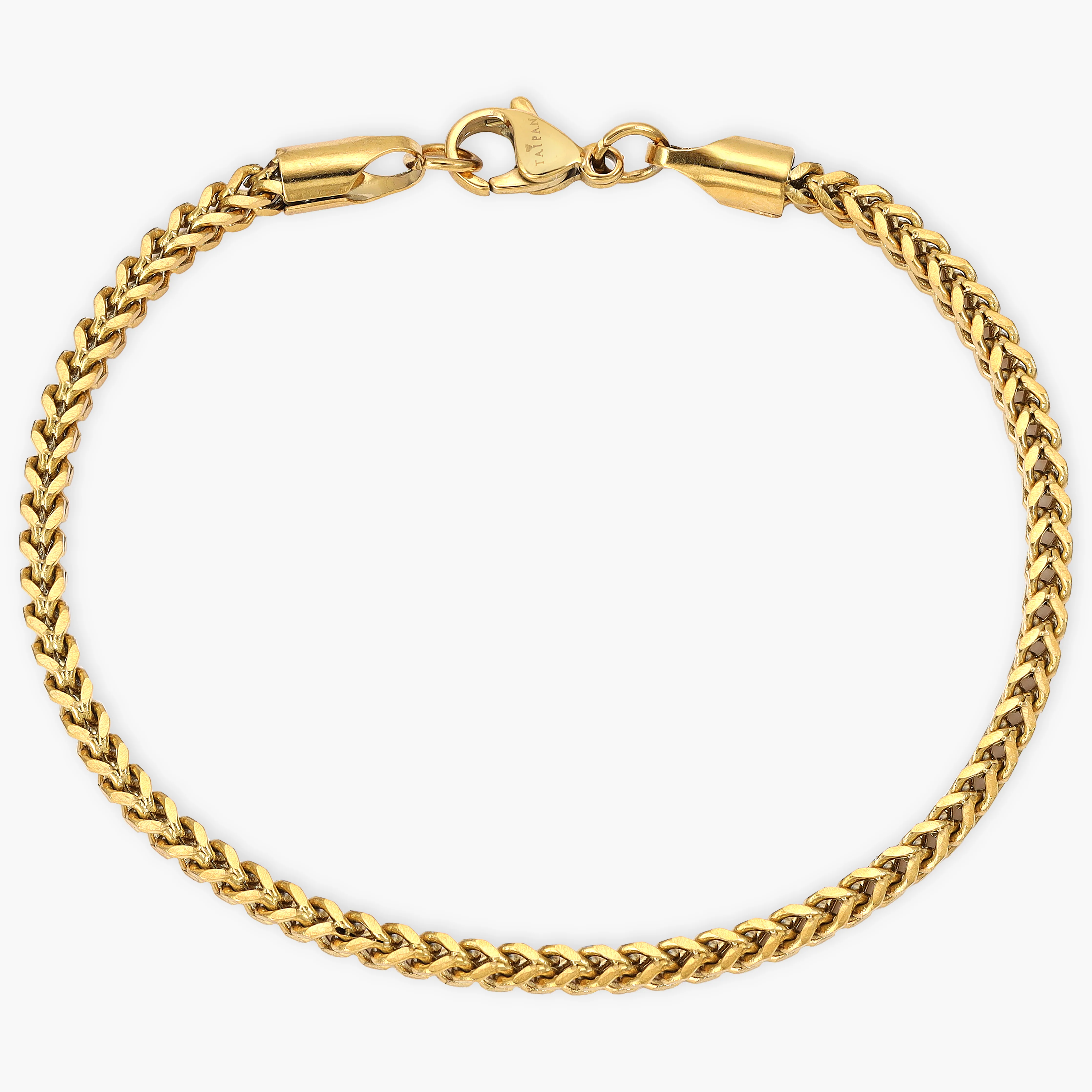 2mm Franco Kette Chain Armband aus Edelstahl - vergoldet
