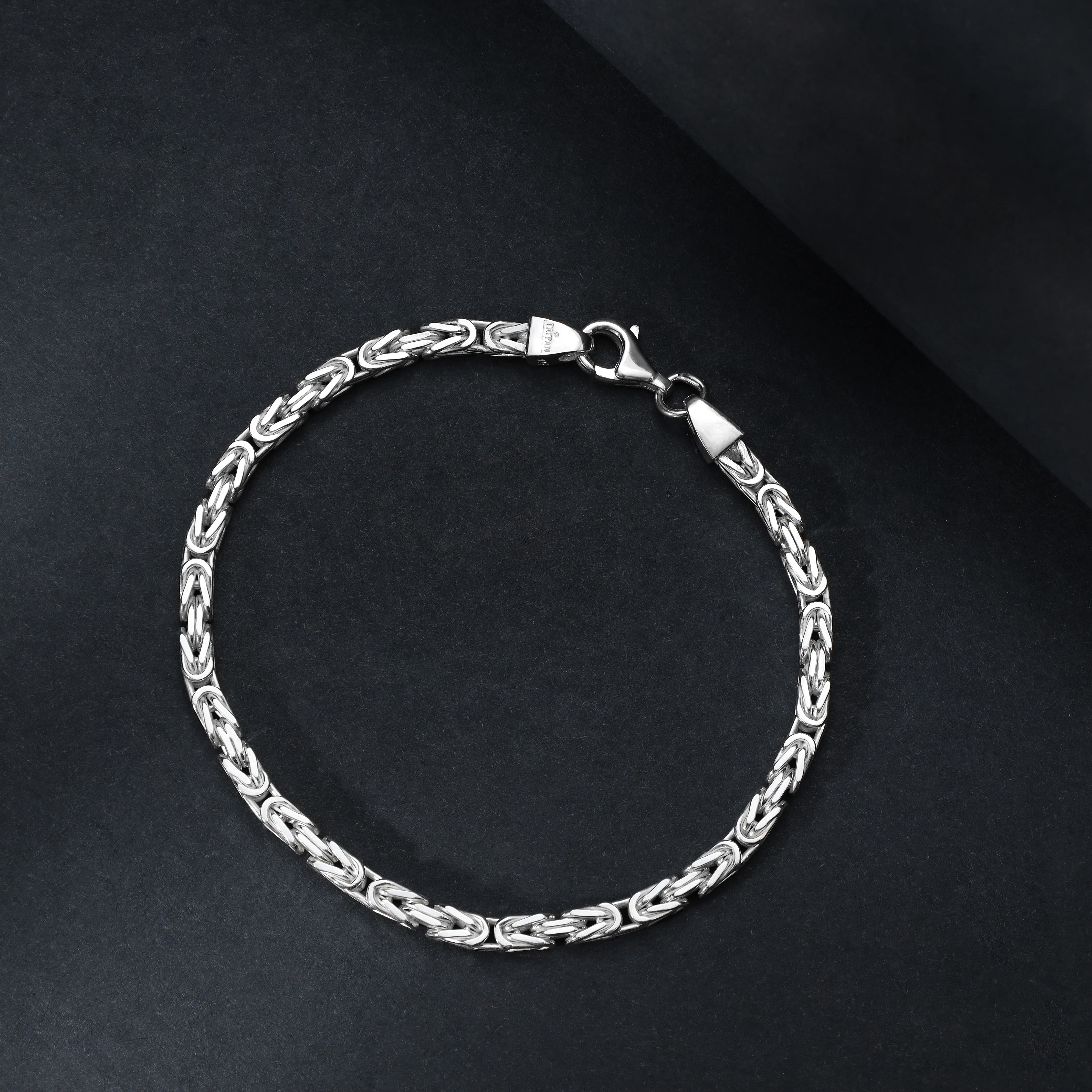 3mm Königskette Armband - 925 Silber massiv vierkant hochglanzpoliert - Image 8
