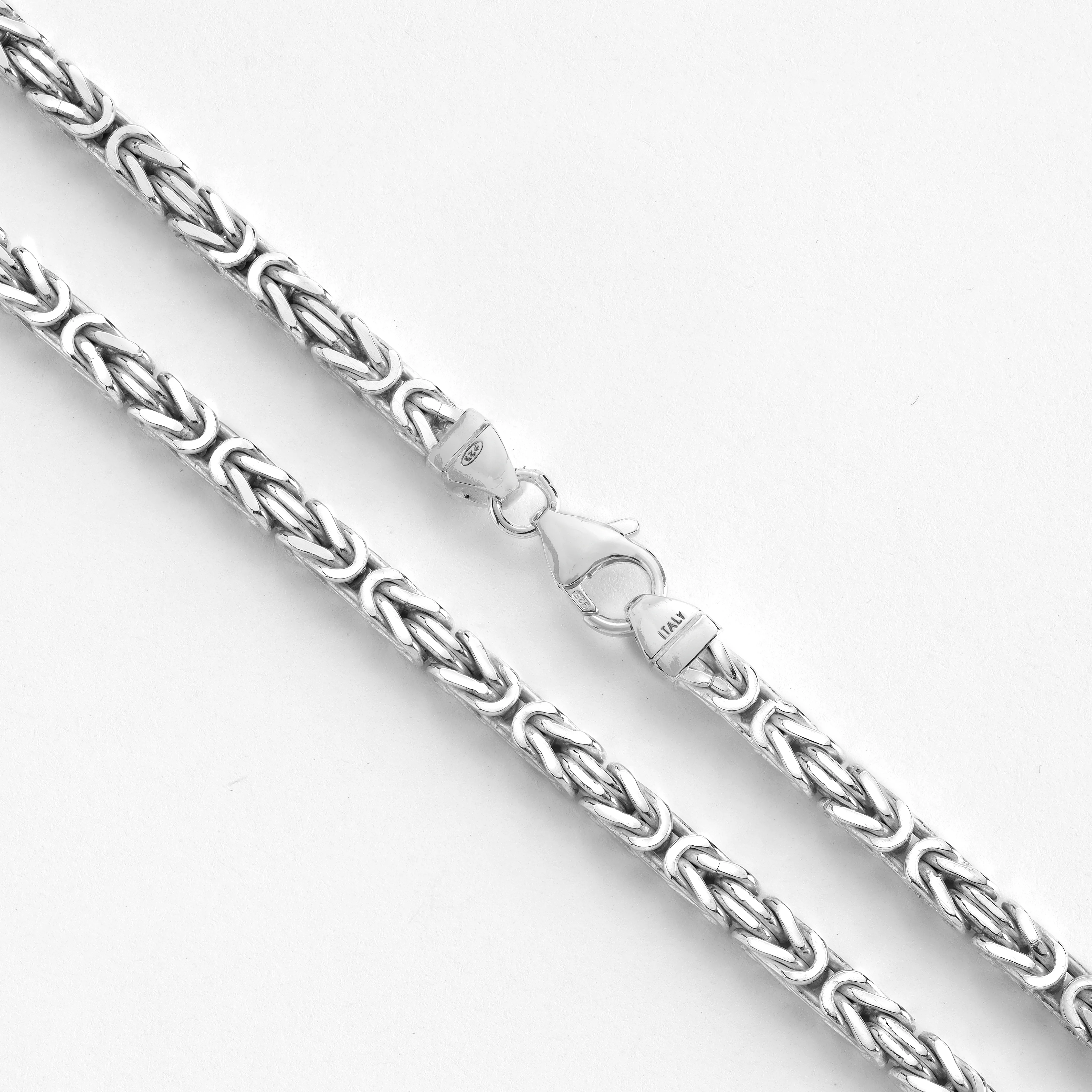 4mm Königskette - 925 Silber massiv vierkant hochglanzpoliert - Image 17