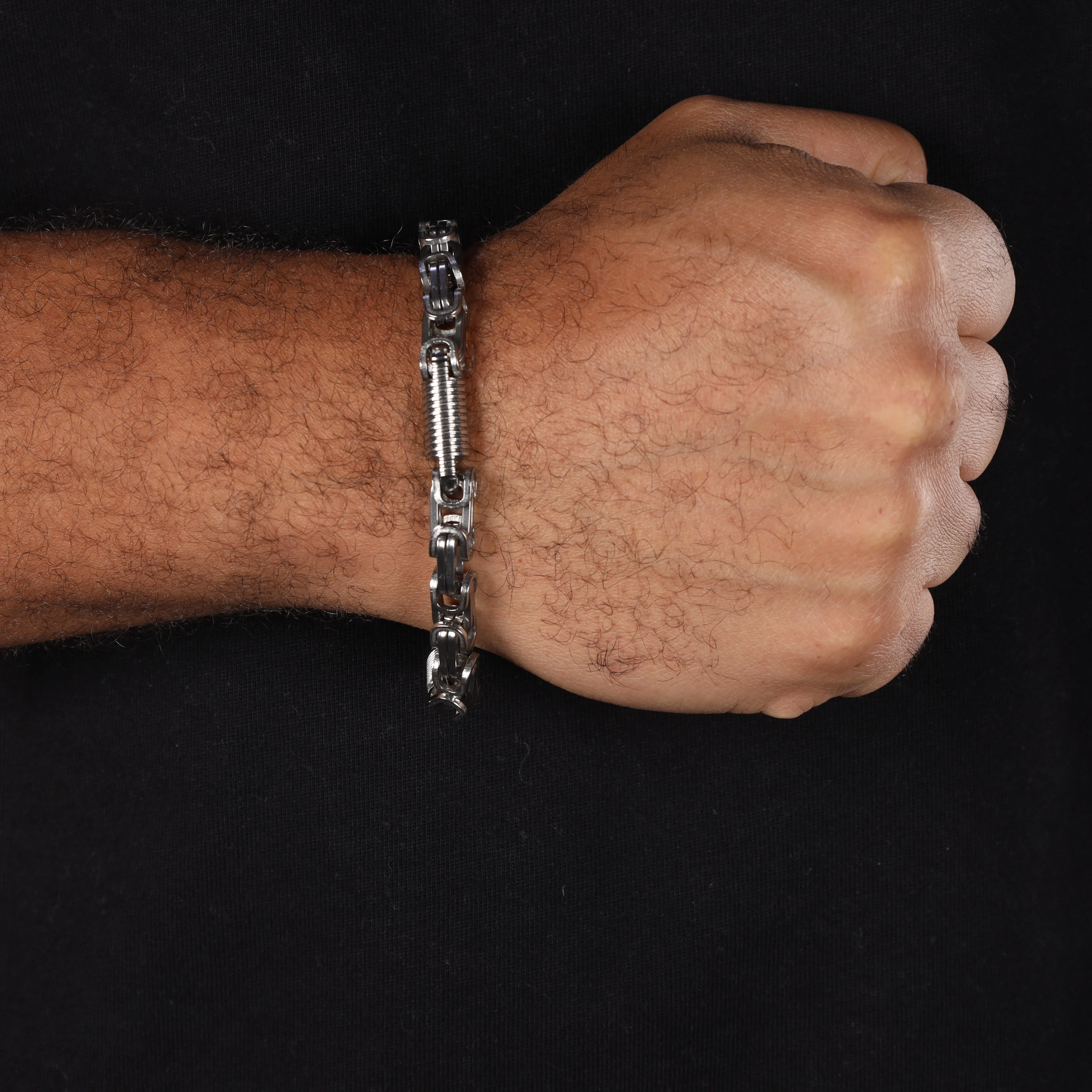8mm Königskette Armband 22cm aus Edelstahl - Image 3
