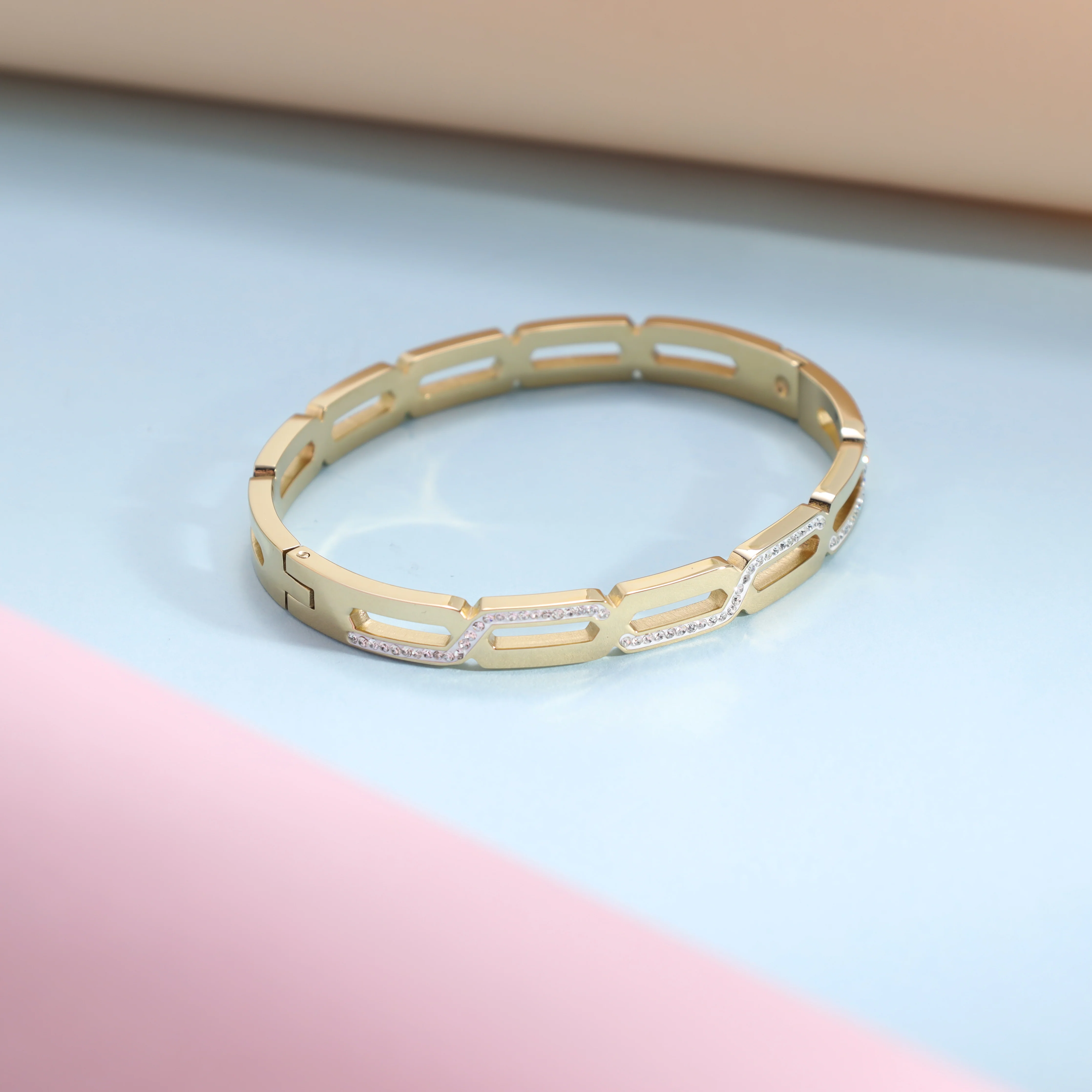 Armreifen Armband aus Edelstahl Vergoldet - Image 2