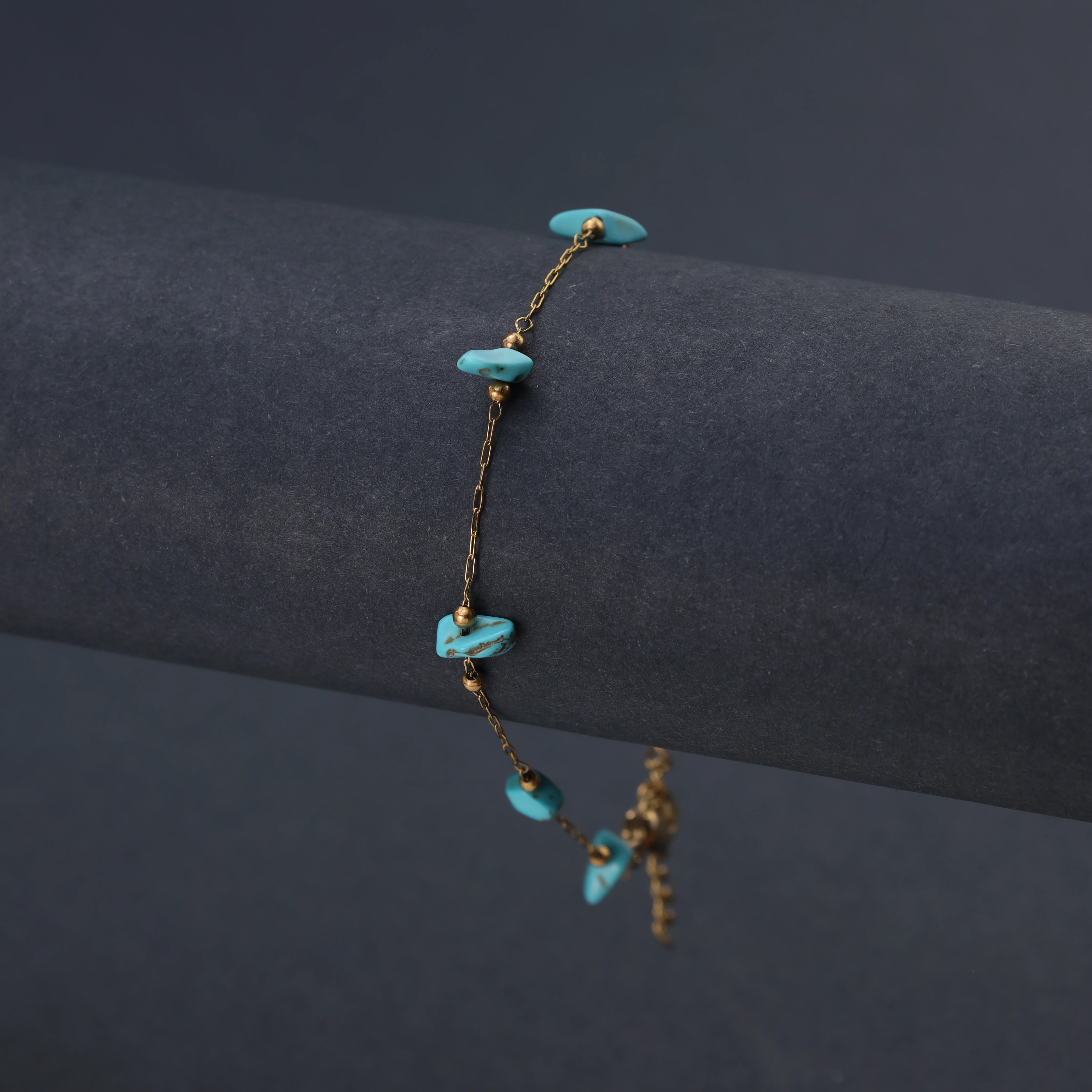 Damen Ankerkette Armband aus Edelstahl - Vergoldet - Image 3