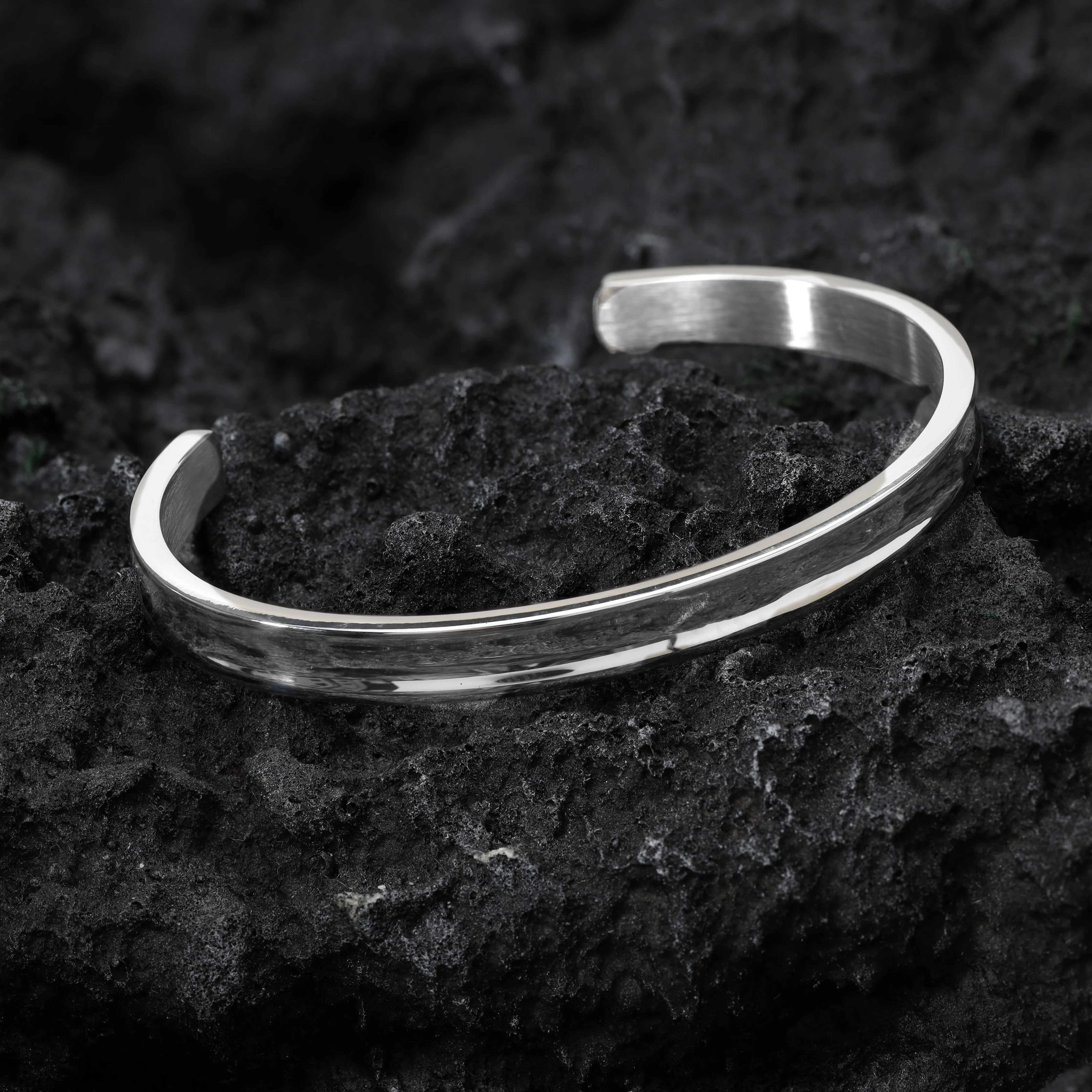 Damen Armreif Armband 6mm breit aus Edelstahl - Image 3