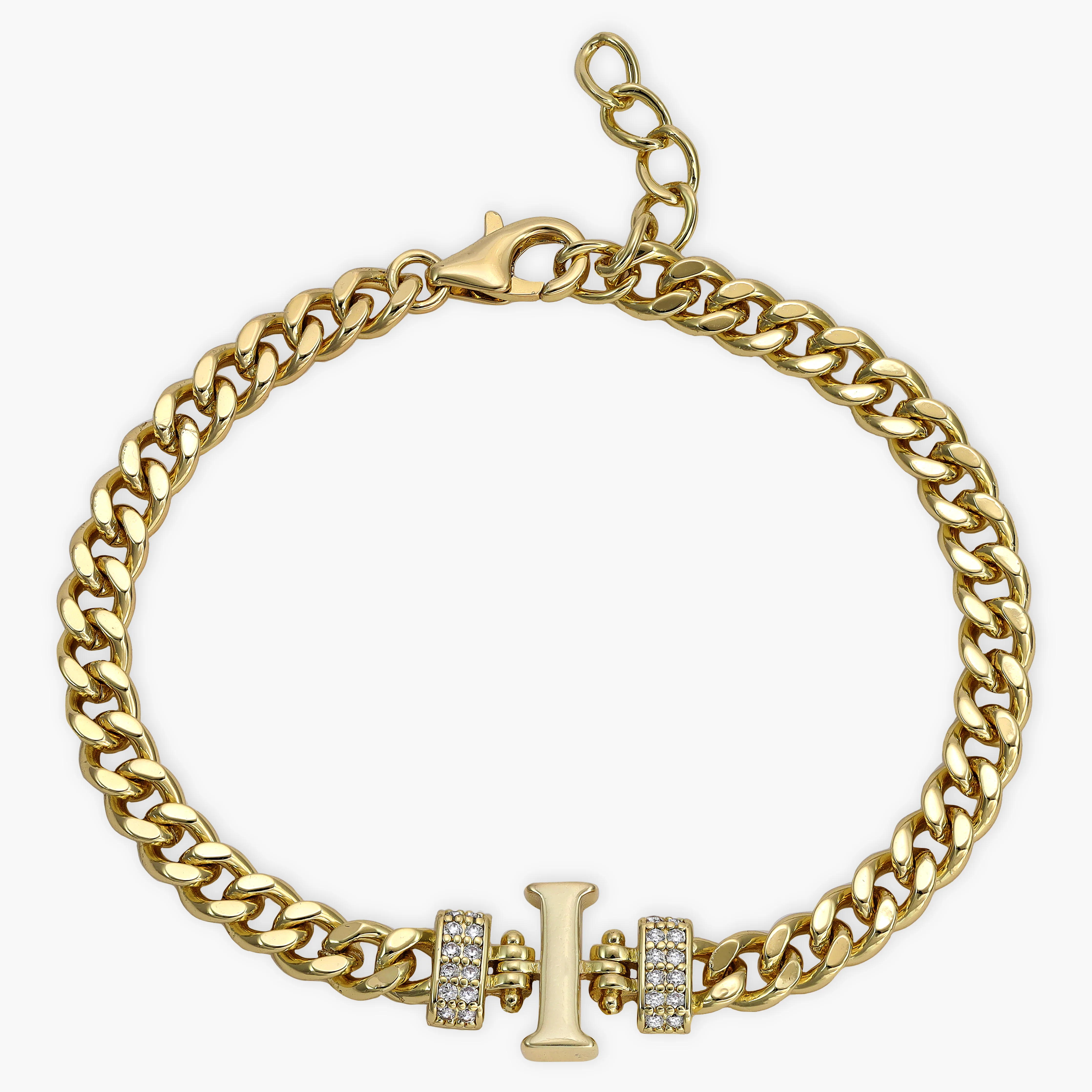 Damen Panzerkette Armband mit Buchstaben A-Z - Vergoldet - Image 26
