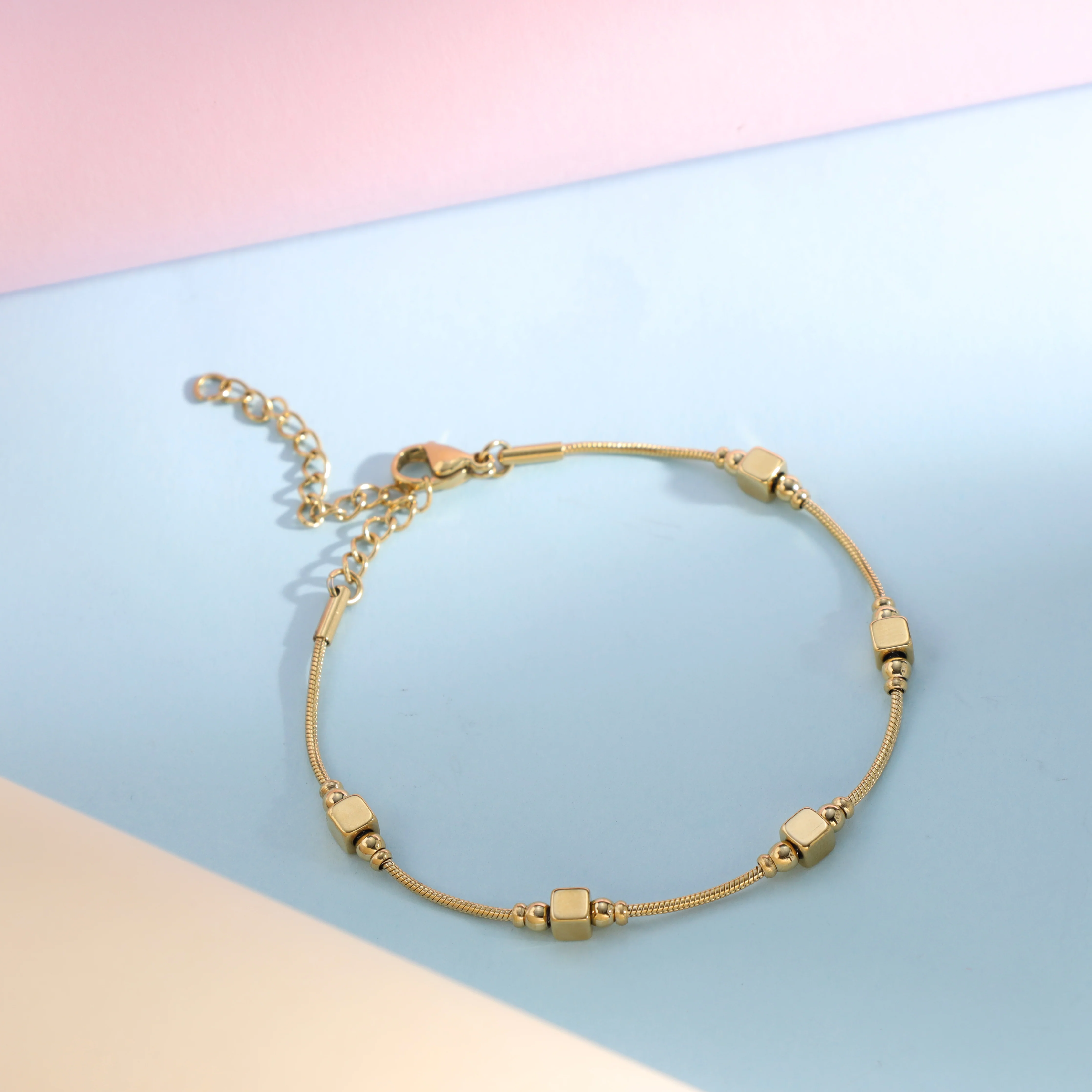 Damen Schlangenkette Armband aus Edelstahl - Vergoldet - Image 2