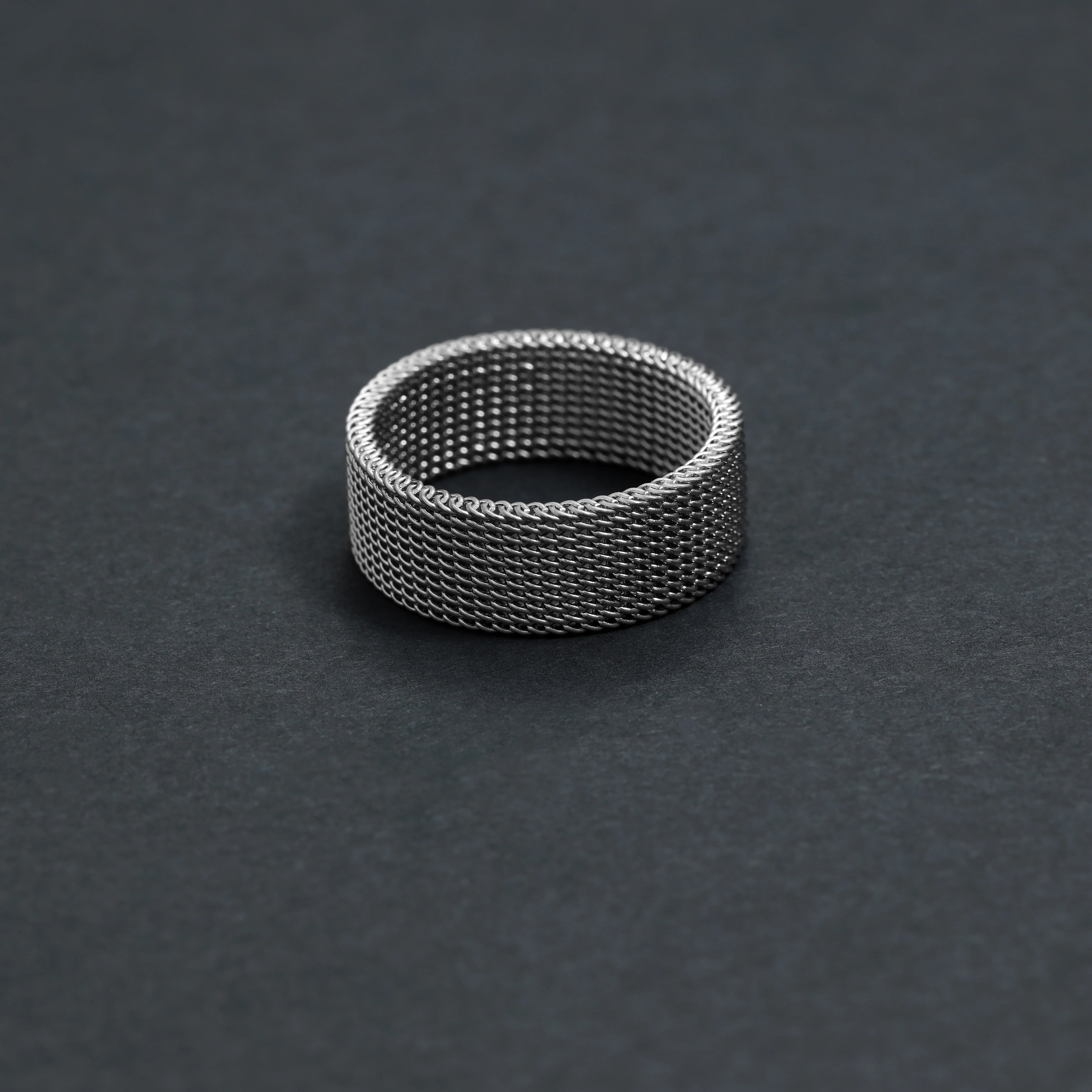 Flexibler Mesh Design Partnerringe Eheringe Freundschaftsringe Ring unisex Größe 6-12 aus Edelstahl - Image 3