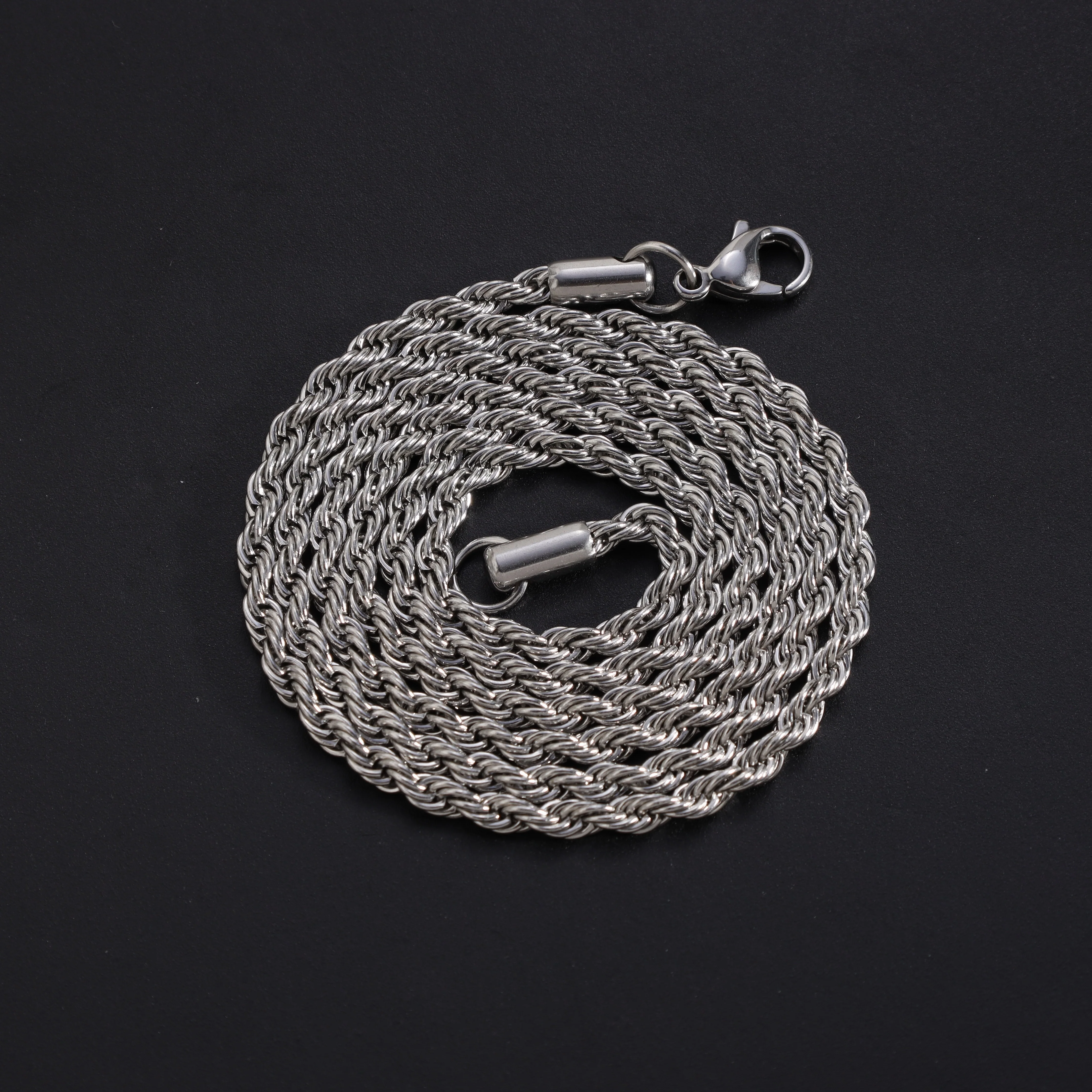 Kordelkette Rope Chain 3mm breit aus Edelstahl - Image 3