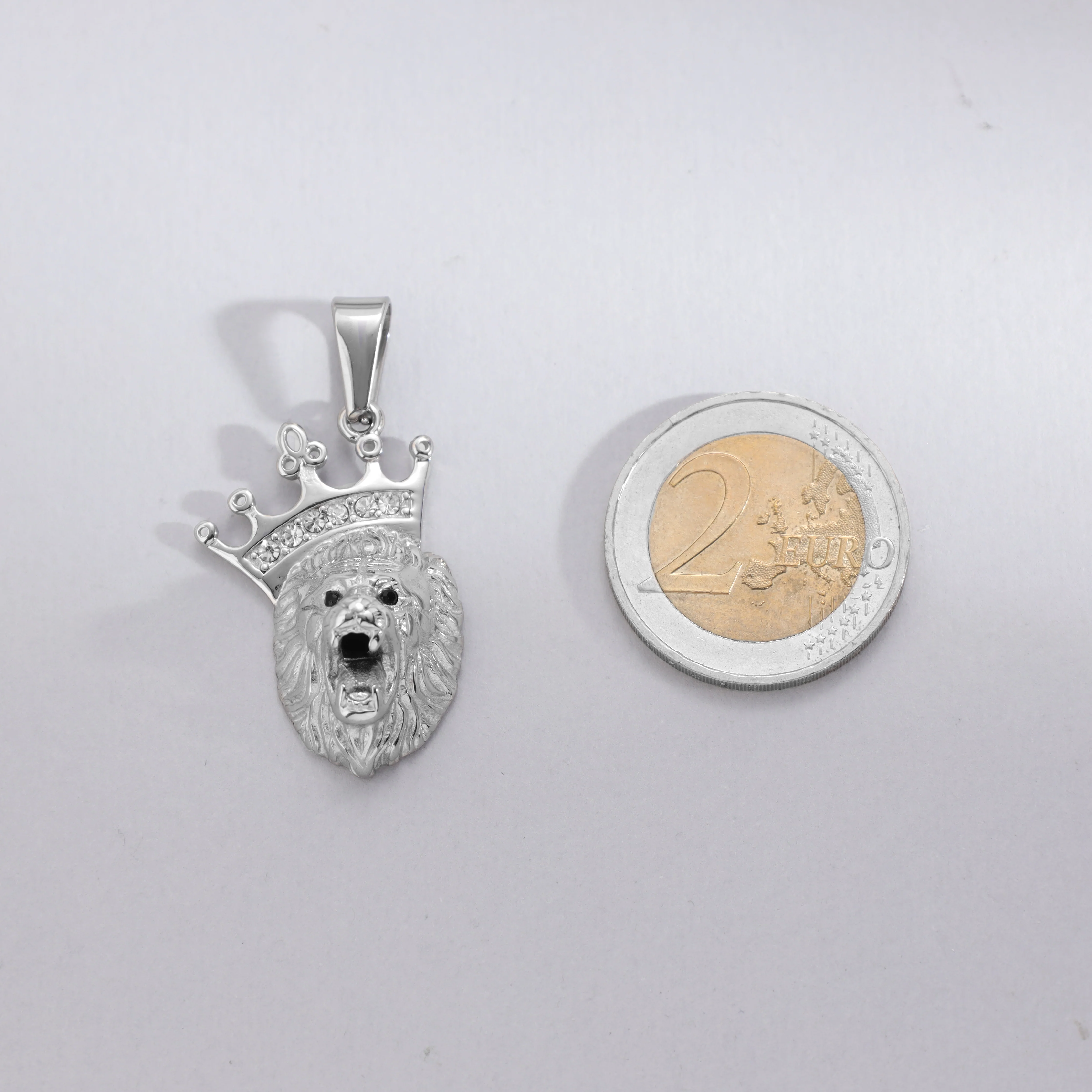 Löwe mit Krone Anhänger aus Edelstahl - Image 3