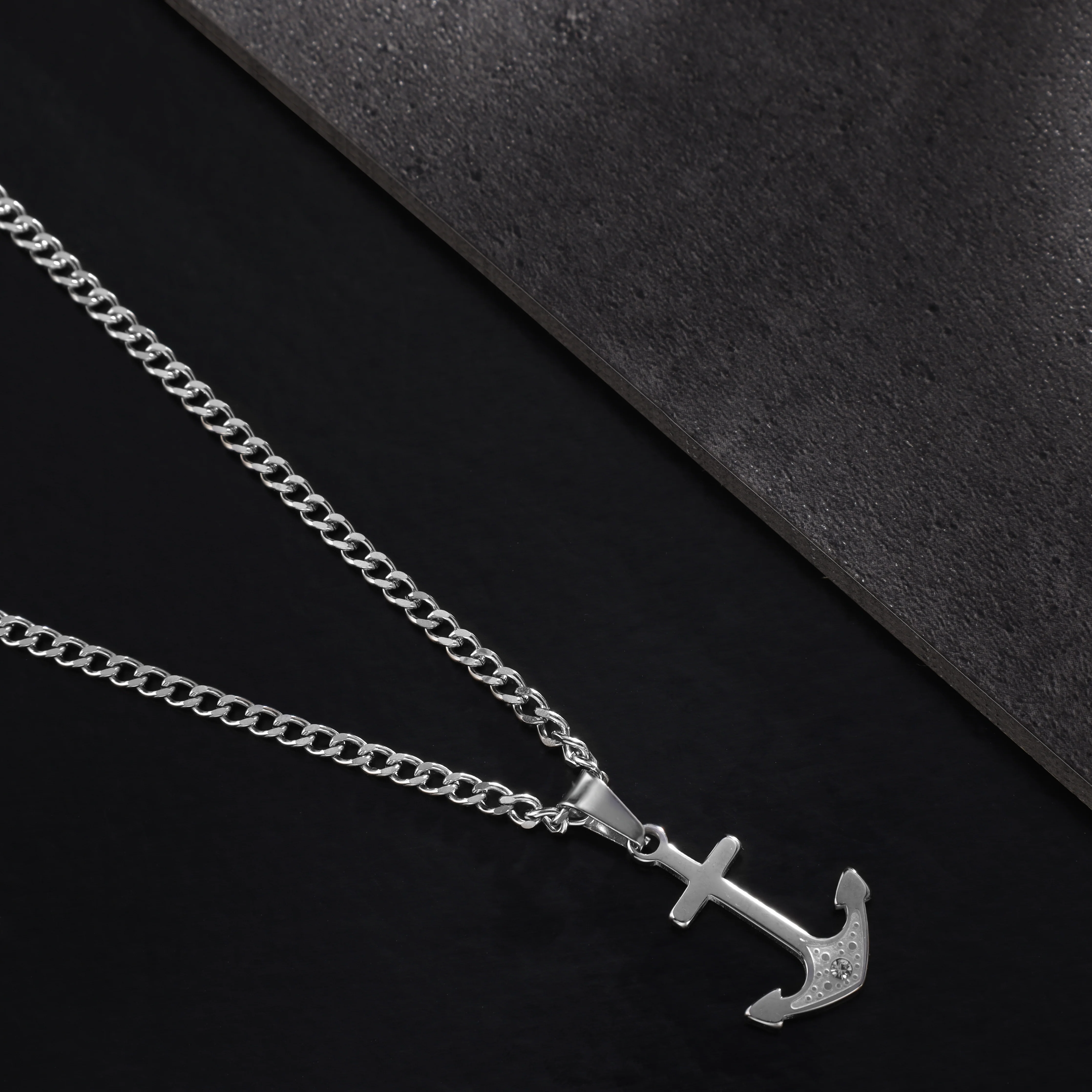 SET Kordelkette + Panzerkette mit Anker Anhänger aus Edelstahl - Image 6