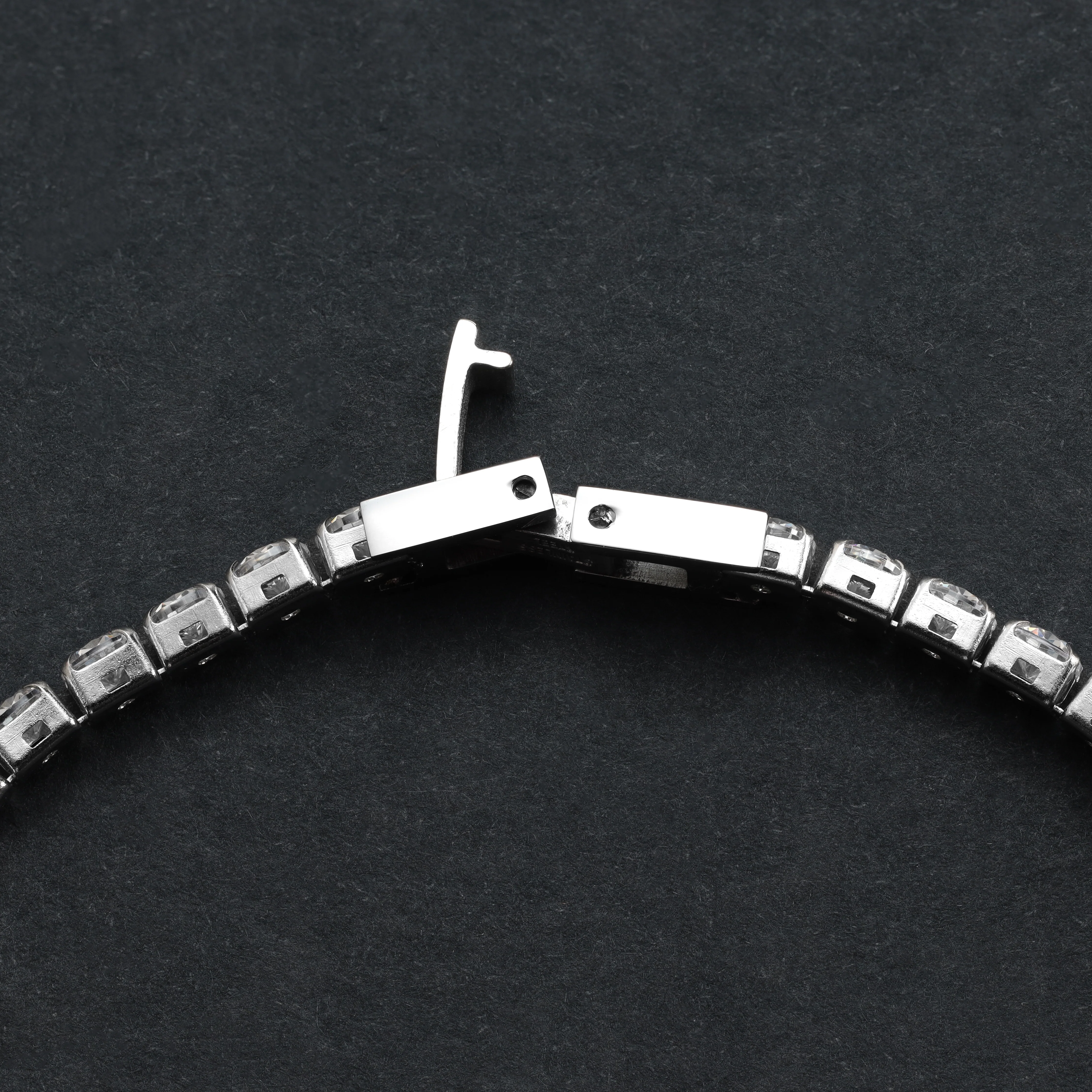 Tennis Chain Armband 4mm breit aus Edelstahl VVS - Image 12